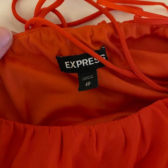 EXPRESS RED TIERED MAXI DRESS SIZE XS - Picture 3 of 5